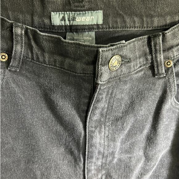 Vintage Liz Claiborne High Rise Black Tapered Plus Mom Jeans Cotton‎ Denim USA - Picture 5 of 7